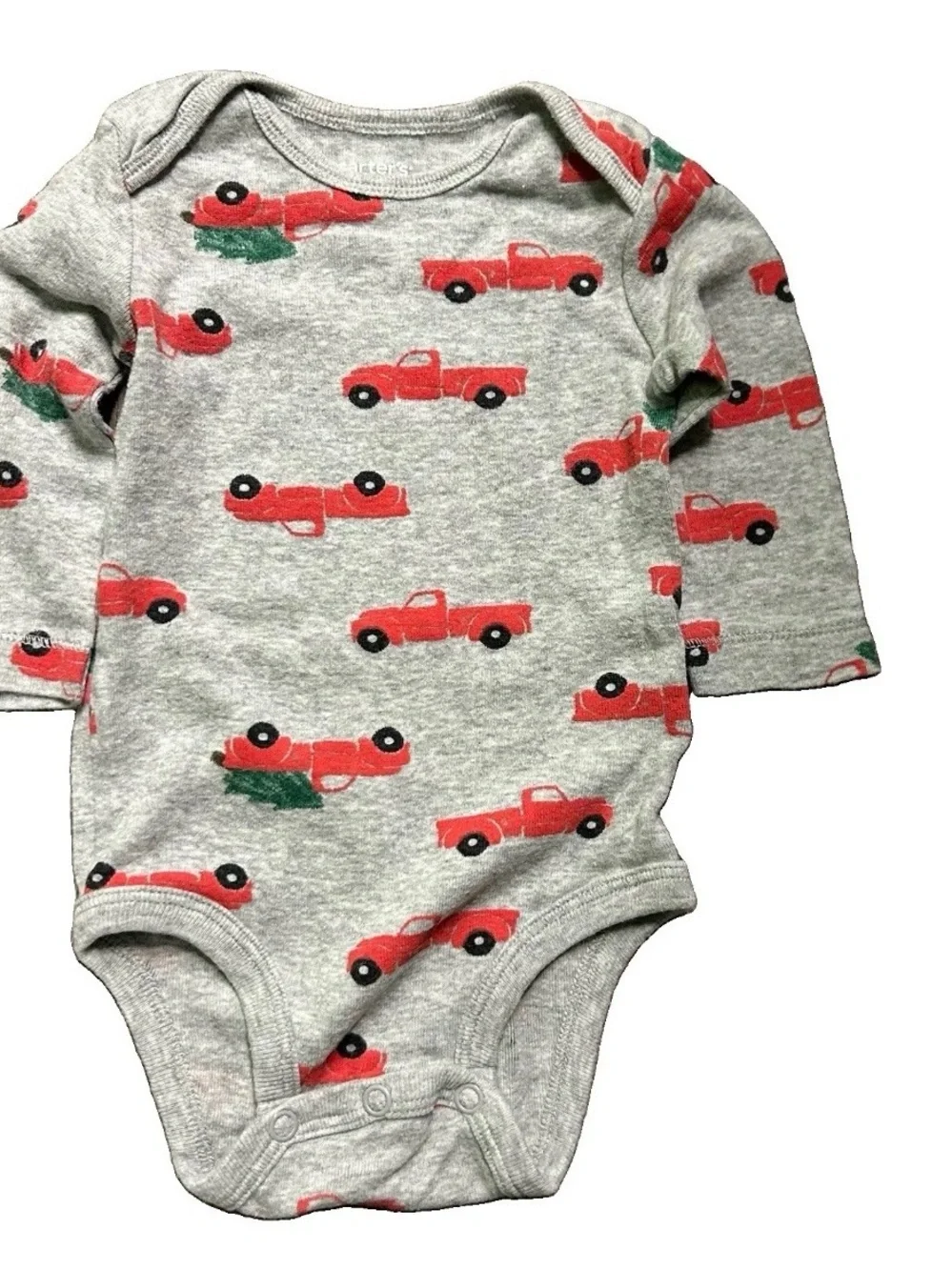 Baby Boy Christmas Bodysuits Button Ups Holiday Elf Santa Size 3-6 Months